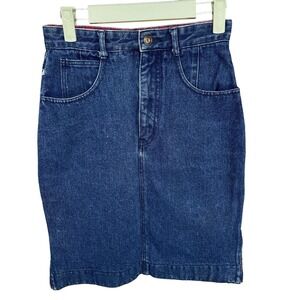 Vintage Great Plains Jean Skirt Juniors Size 5 Denim Mini Side Zippers Cotton